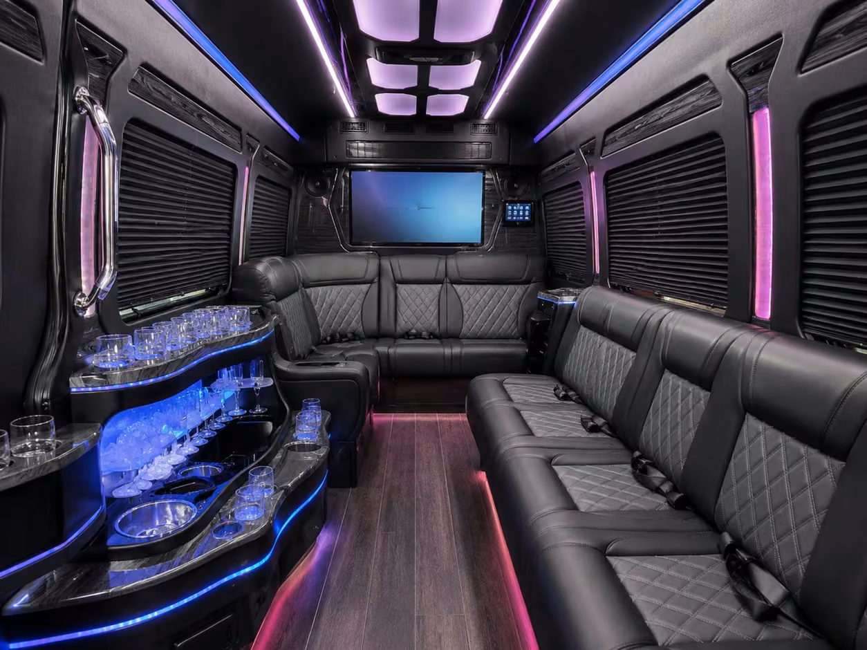 14 passenger sprinter limousine interior