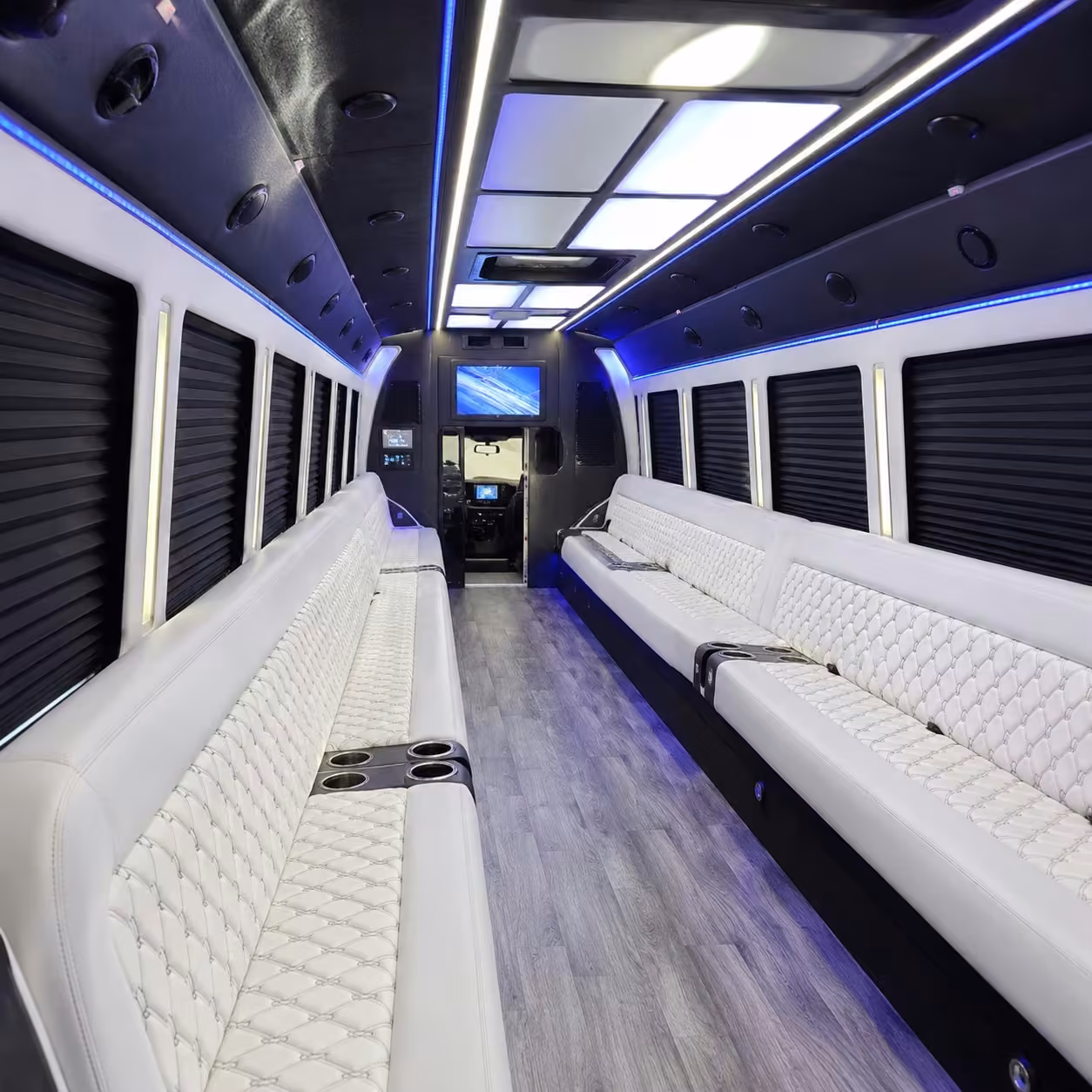 30 passenger party bus interior