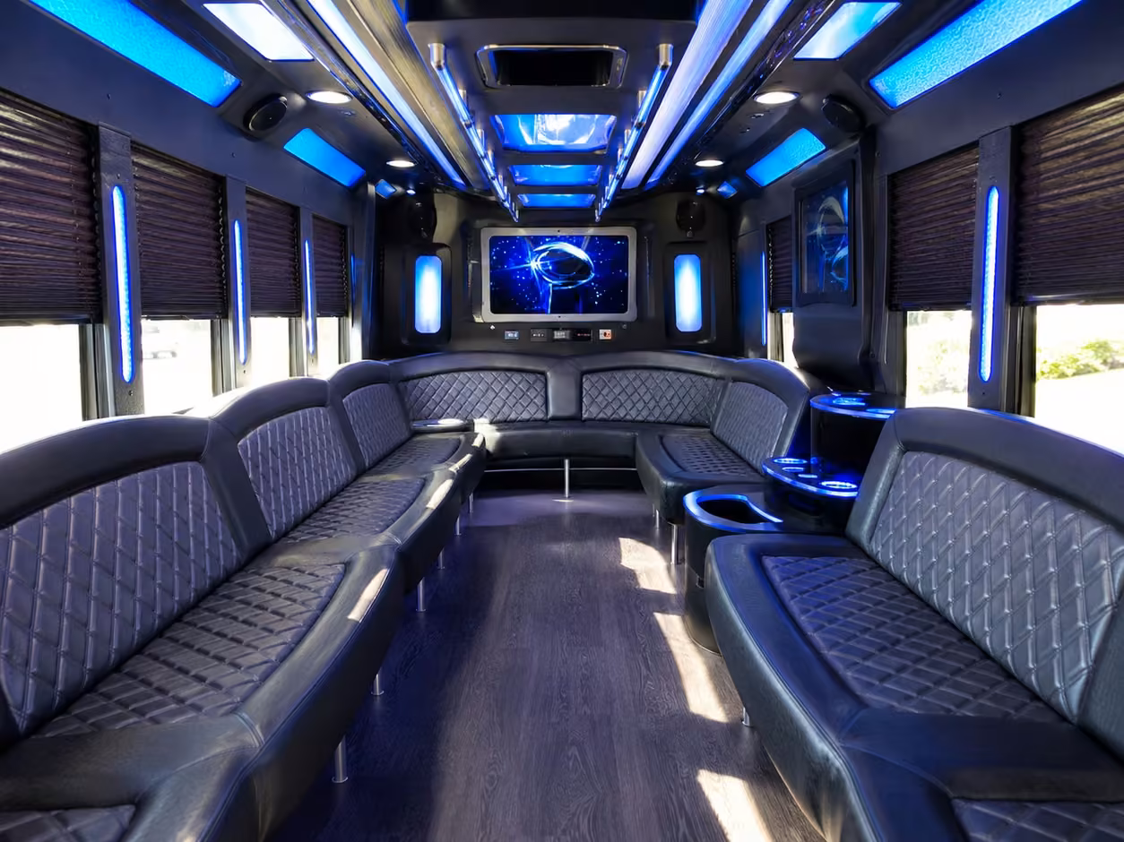 hoover party bus interior